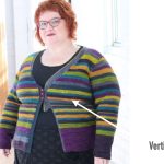 Kim McBrien-Evans wearing a sweater with vertical darts