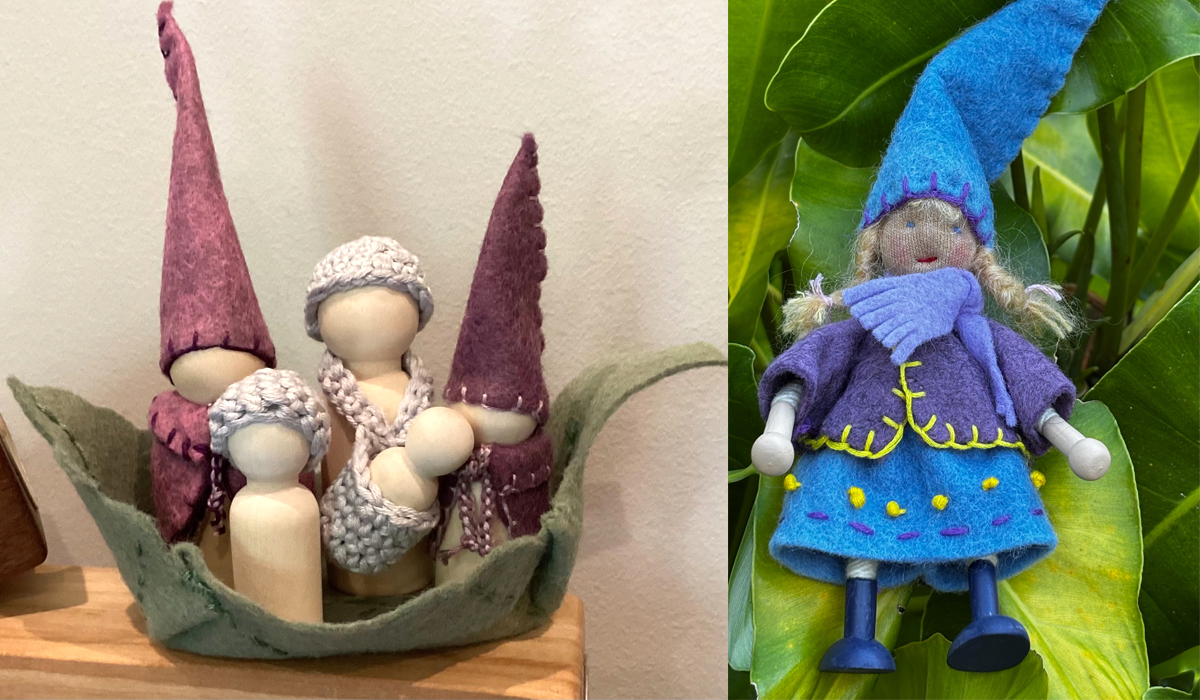 Dilly Dollies product samples from Millcove, PEI. Vendor at PEI Fibre Festival.