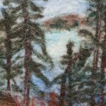 Felted landscapes sample from Toos Omtzigt - PEI Fibre Festival Instructor 2026.