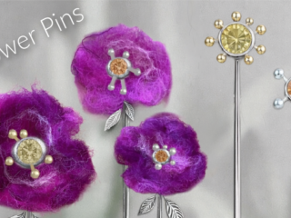 Jeanette Walker Jewellery - Flower Pins Jeanette Walker Jewellery - Flower Pins